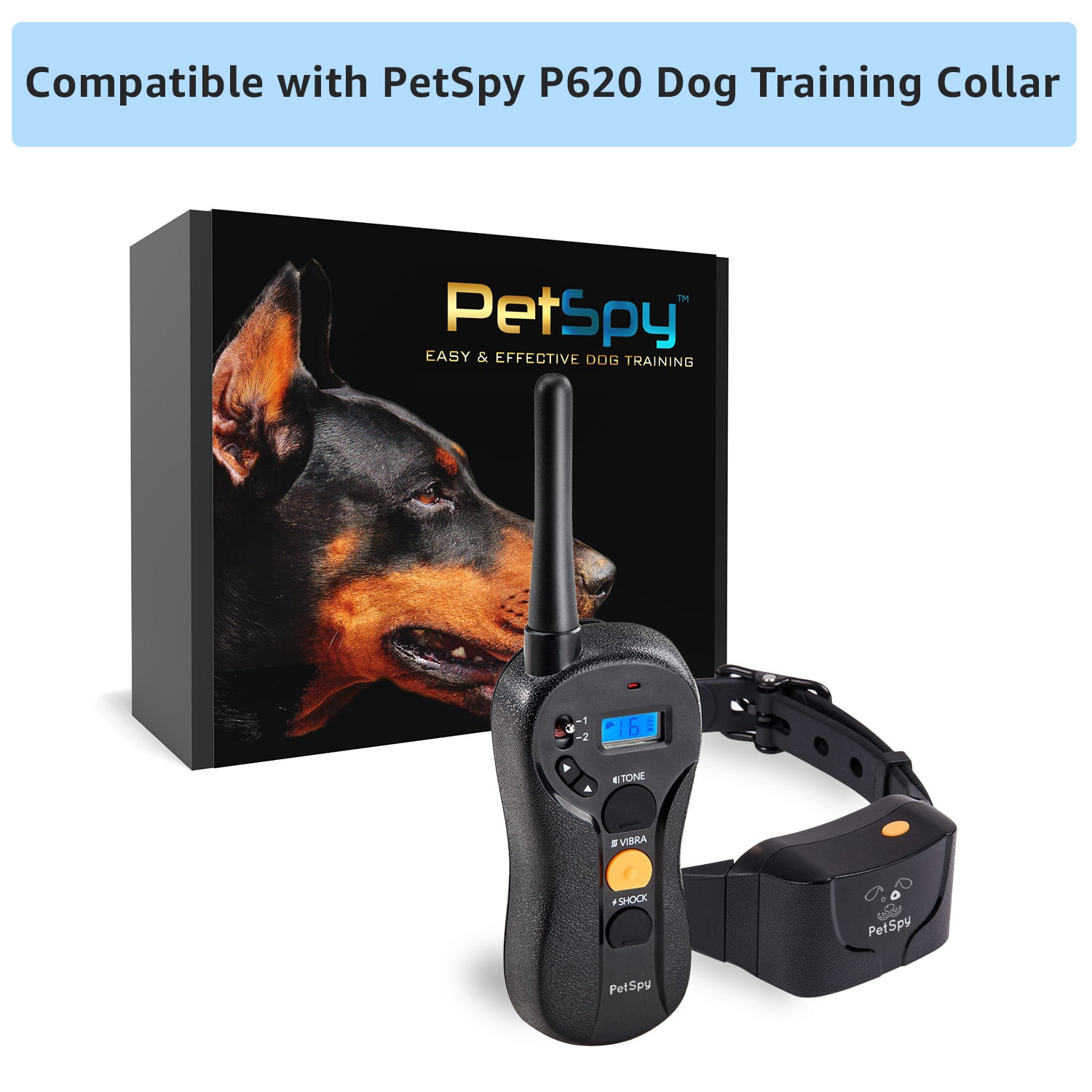 P620 Extra Receiver Collar compatible with P620 dog training collar 