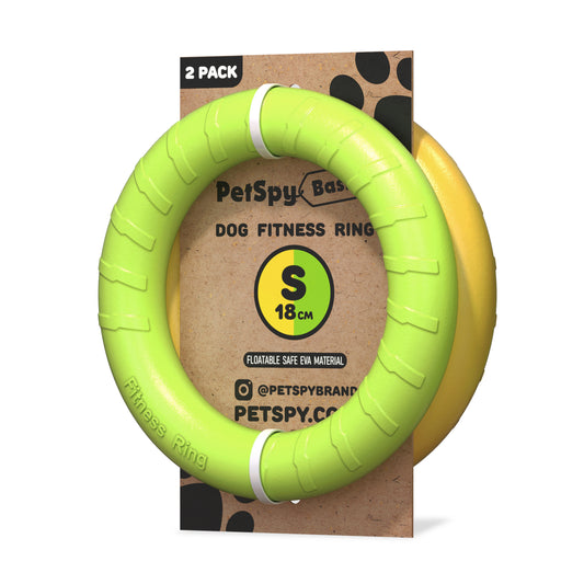 Dog Ring Toy Training ring for dog 2 pack_color green yellow