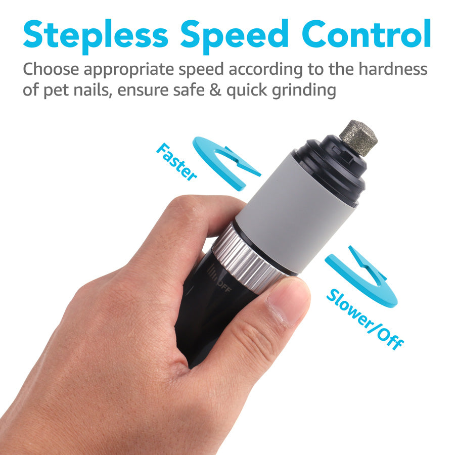 Nail Grinder has stepless speed control