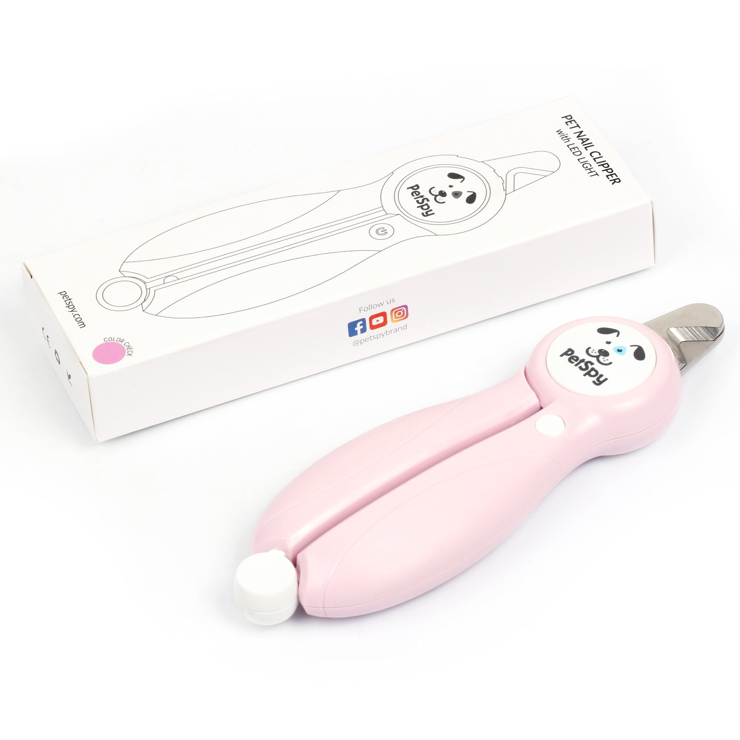 lighted dog nail clippers_pink color