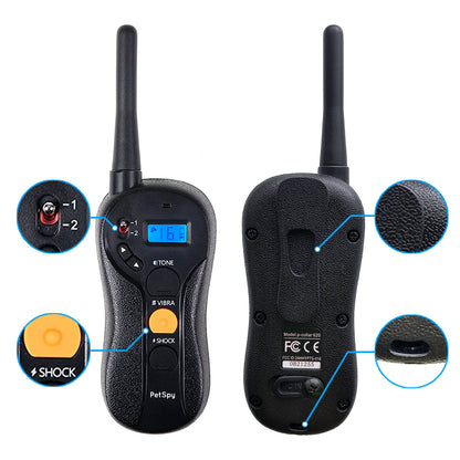 P620 Extra Petspy replacement remote - front and rear view 