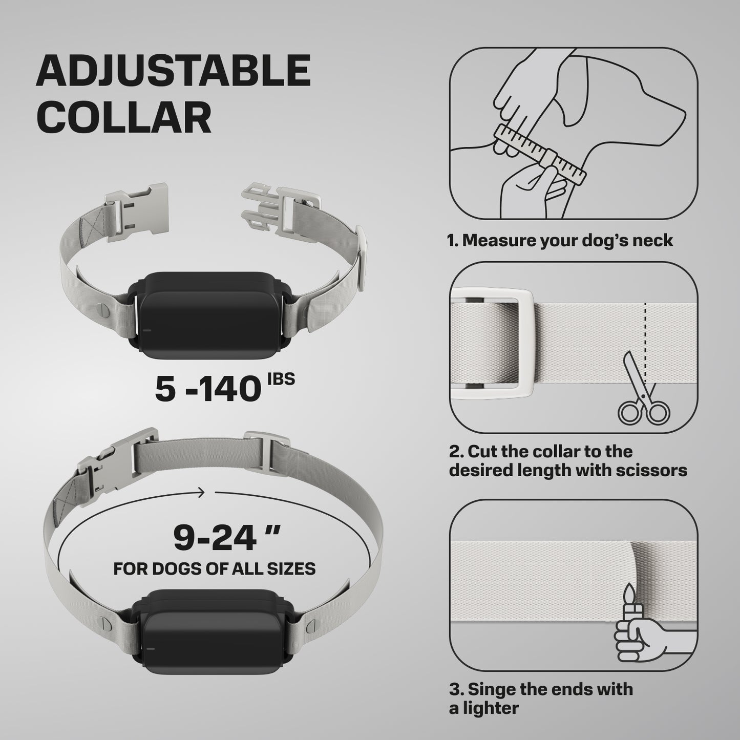 N20 Shock collar for dogs - adjustable collar