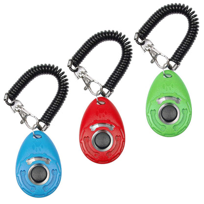 Dog training clickers with Wrist Strap in Kit_color blue red green