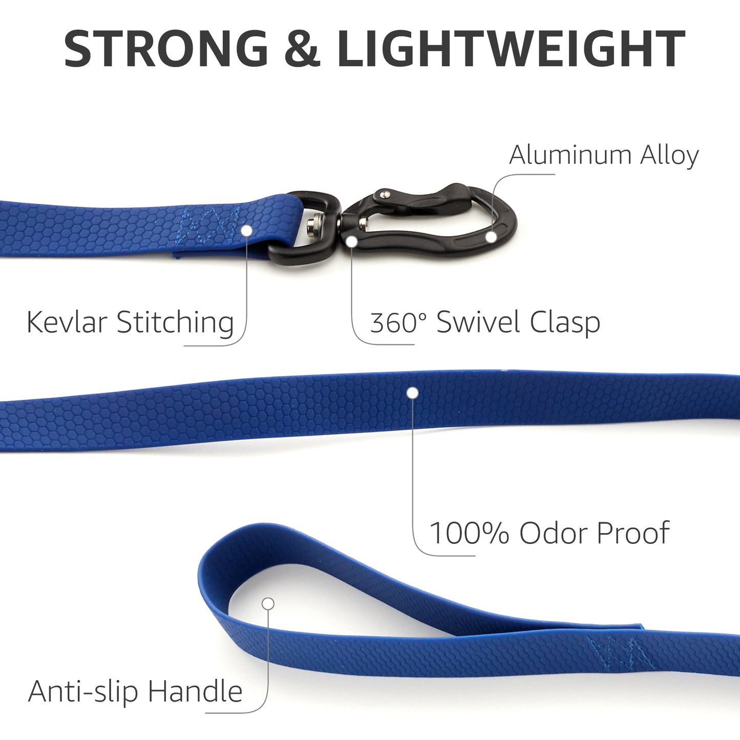 strong and lightweight dog leash 