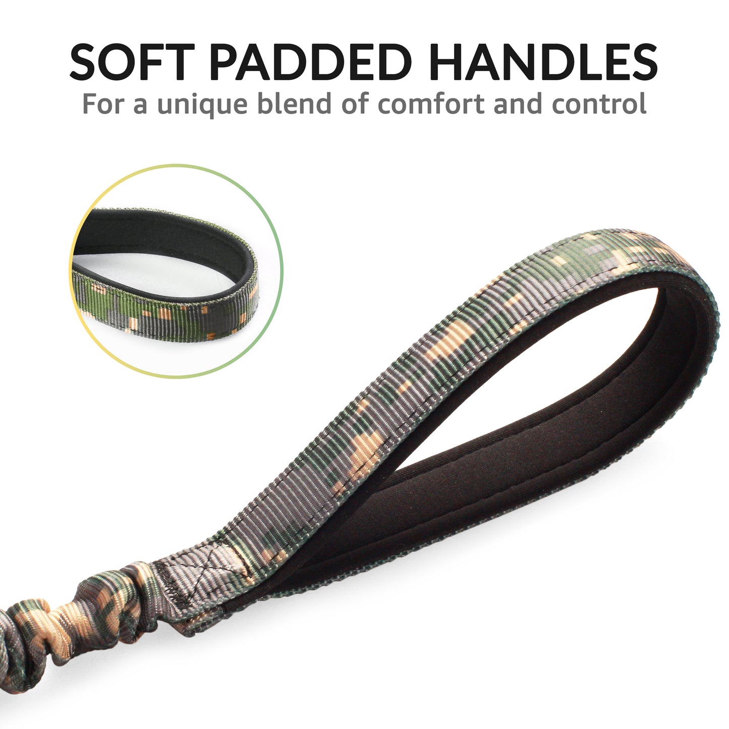 soft padded handles for a unique blend of comfort and control