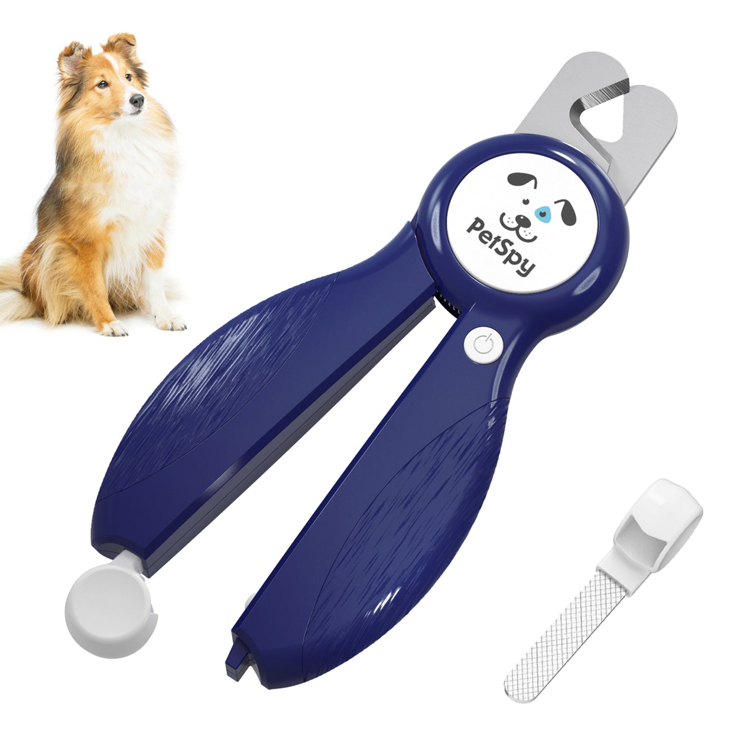 Dog Nail Clippers with Light - LED dog nail trimmer with light_color dark blue