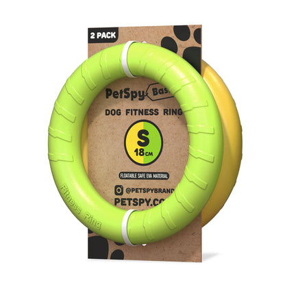 Dog Ring Toy Training ring for dog 2 pack_color green yellow