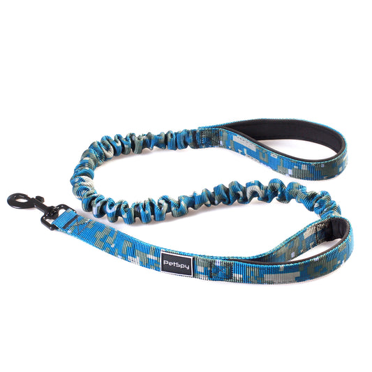 dog leash shock absorber, blue collar