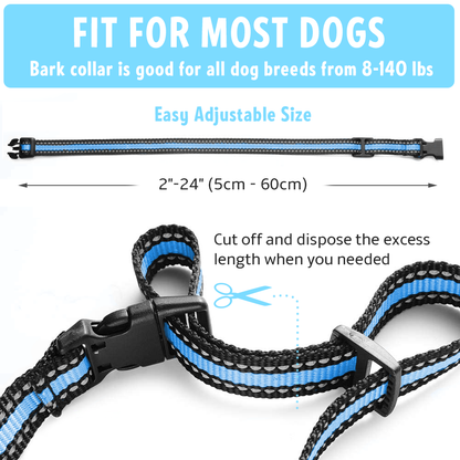 bark collar is good for all dog breeds from 8-140 lbs_easy adjustable size 2"-24"