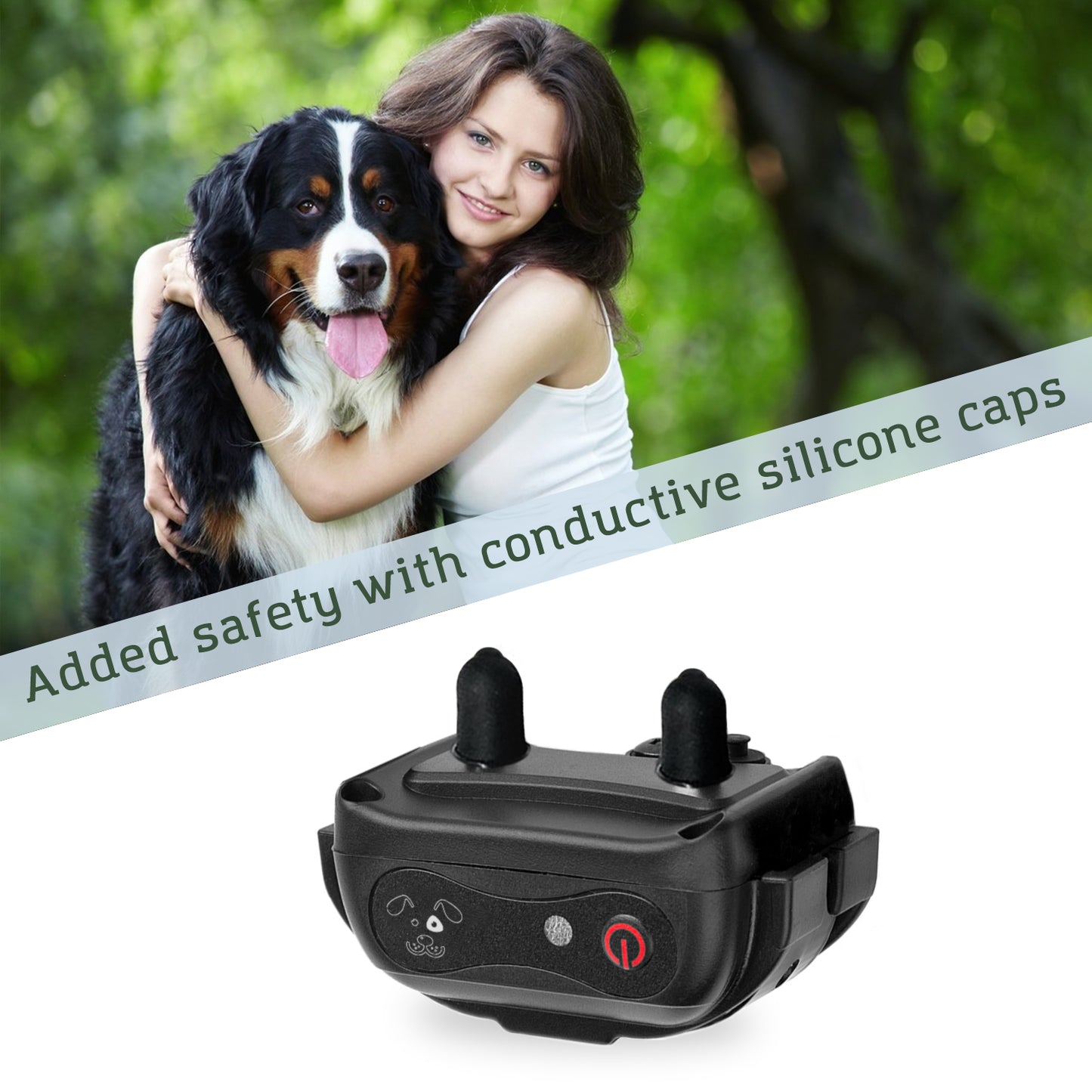 Added safety with conductive silicone caps for PetSpy Xpro dog training system
